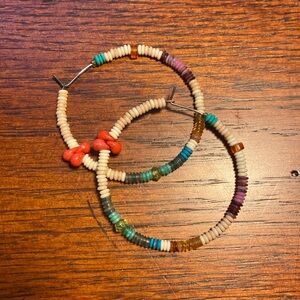 Colorful hoop earrings